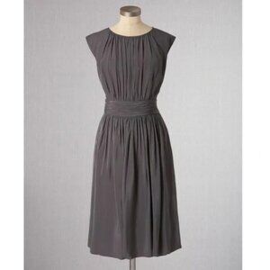 NWT Boden Gray Selina Swishy Cap Sleeve Gray Party Dress 6